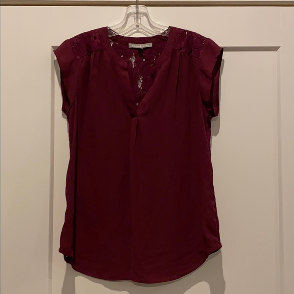 Women’s lace-back blouse.